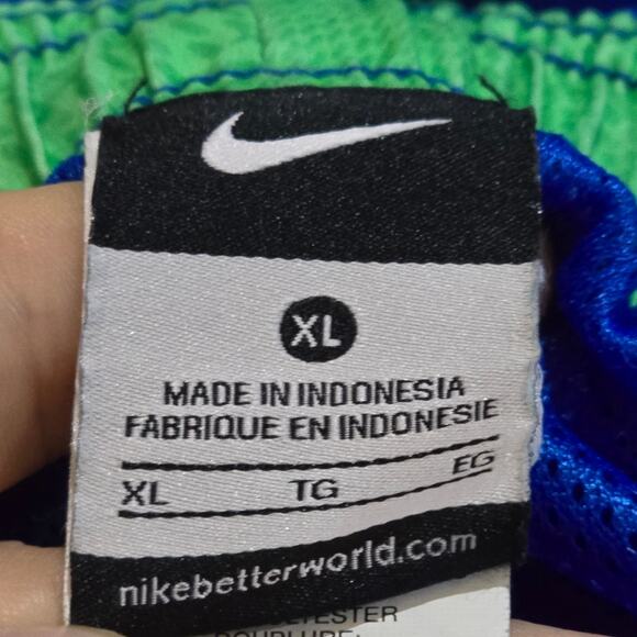 Nike Blue and Green Swim Trunks XL - Picture 3 of 4